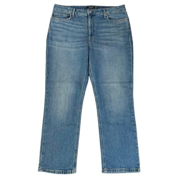 Lauren Ralph Lauren Modern High Rise Straight Leg Ankle Jeans Medium Wash 16 - Picture 1 of 8